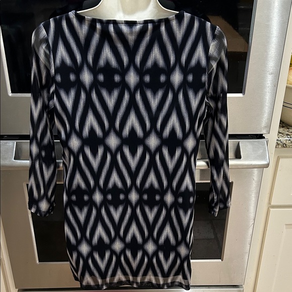 INC International Concepts Black and White Tunic with Embellishments - Picture 6 of 9